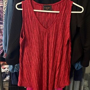 Amiana Scarlet Textured Women's Tank Top